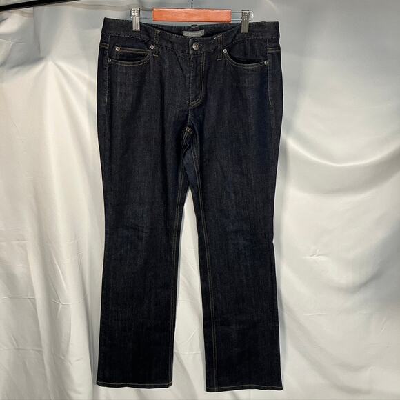 Ann Taylor Factory Modern Fit Dark Wash Jeans Lower on Waist Womens 8 Denim - Picture 2 of 15